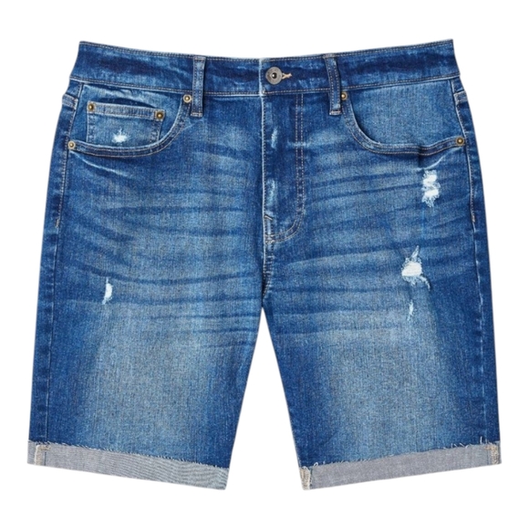 Stylish Men's Distressed Denim  Shorts - Ripped & Stretch Fit for Casual Wear - Picture 6 of 14